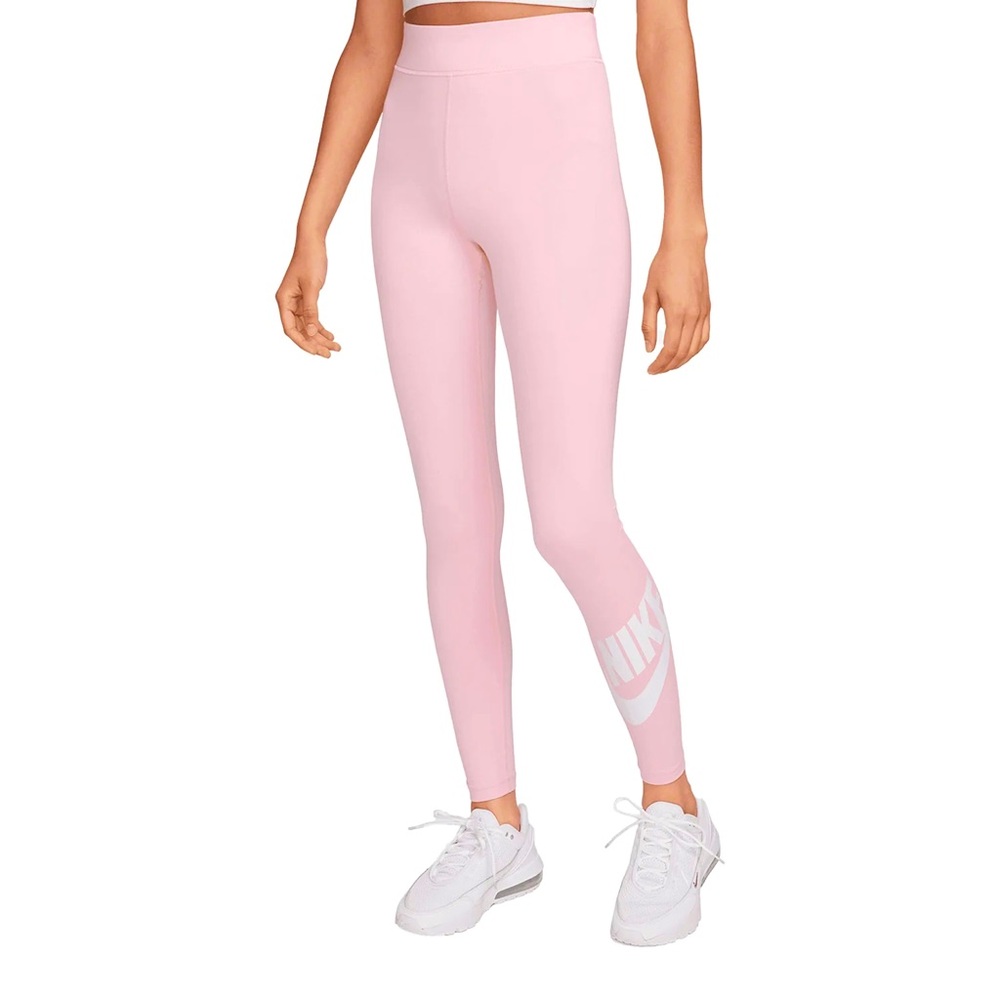 Nike high waisted bubblegum pink graphic leggings sz L
